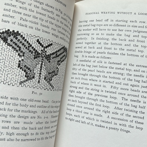 Vintage How To Do Bead Work by Mary White Softcover Reprint of 1904 Book - Picture 8 of 11